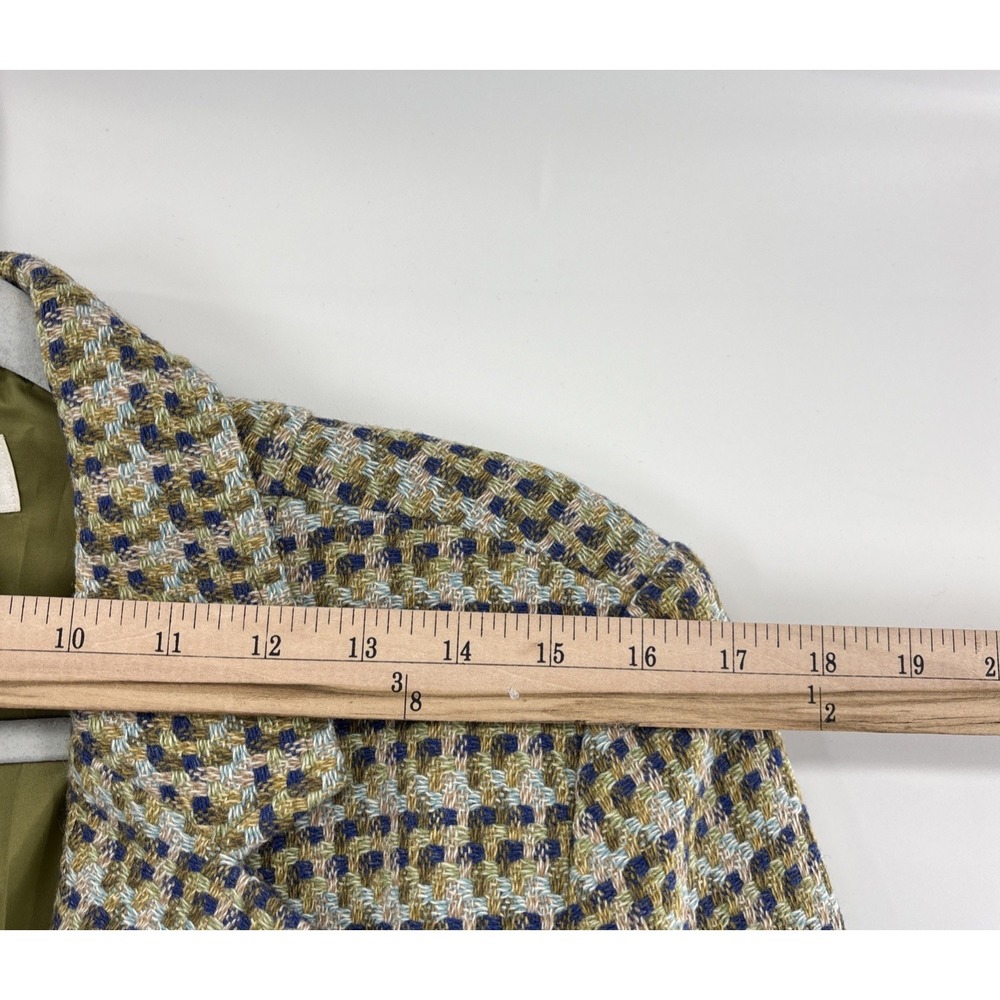 Talbots Wool Blazer Vintage‎ Green Tweed Womens Size 10 Vintage Coquette USA - Picture 9 of 12